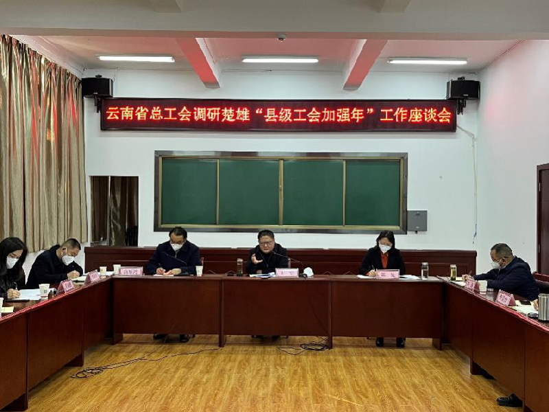 云南省總工會調研楚雄“縣級工會加強年”工作座談會